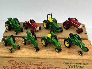 lot 13 image: 164 Scale Diecast John Deere, International Harvester, and  Farmall Tractors