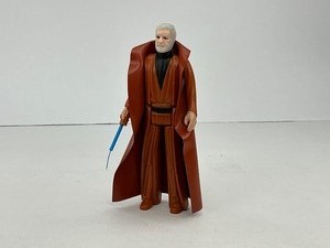 lot 61 image: 1977 Star Wars Obi Wan Kenobi Action Figure with Weapon