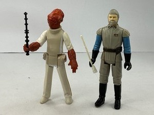 lot 86 image: Star Wars ROTJ 1982 Admiral Ackbar & 1983 General Madine Action Figures with Weapons