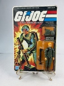 lot 200 image: MOC 1983 G.I. Joe Mortar Soldier Carded Action Figure