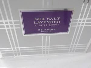 lot 41 image: 4 Wick Sea Salt Lavender Scented Ca...