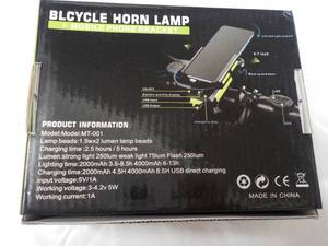 lot 51 image: BLCYCLE Horn Lamp and Mobile Phone ...