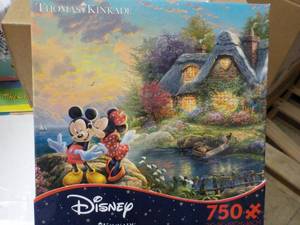 lot 56 image: Disney Thomas Kinkade 750 pc Puzzle...