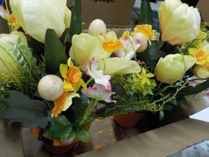 lot 77 image: 2 Artificial Flowers in Pots...