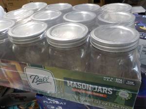 lot 89 image: Ball 12 qt Mason Jars...