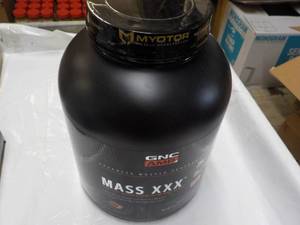 lot 186 image: 6 lb. Jug GNC Mass XXX Dietary Supp...