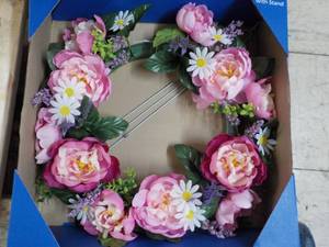 lot 216 image: Wreath with Stand 17 Diameter...