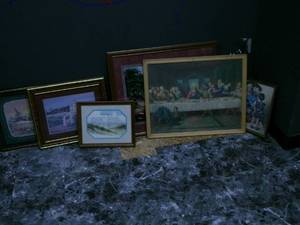 lot 150 image: Misc. lot of pictures with frames a...