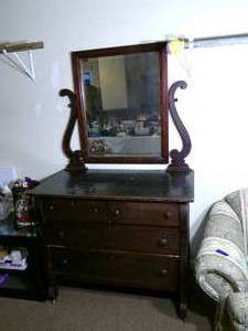 lot 165 image: Antique Dresser 17 x 42 x 23 ...
