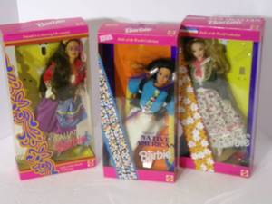 lot 88 image: World Collection Barbie Dolls...