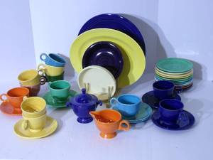 lot 110 image: Fiestawear dishes 36 pcs...