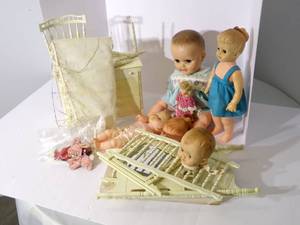 lot 54 image: Lot of Dolls and doll furniture...