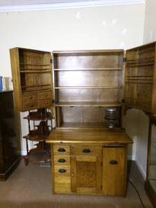 lot 1 image: Antique Bakers Cabinet measures 73x...