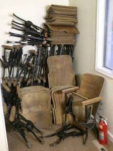 lot 33 image: Antique Lot of Theatre Seating all ...
