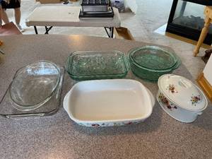 lot 145A image: Assorted Glass and Porcelain Cookware Collection