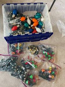 lot 253 image: Assortment of Vintage Holiday String Lights  - Tote not included