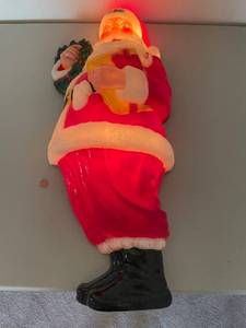 lot 307 image: Vintage Light-Up Santa Claus Christmas Decoration