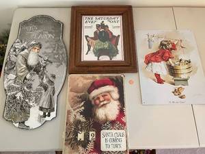 lot 316 image: Collection of 5 Vintage Christmas and Holiday Plaques