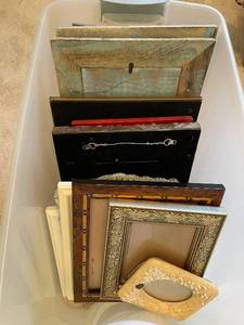 lot 321 image: Collection of Vintage Picture Frames with Antique Photos