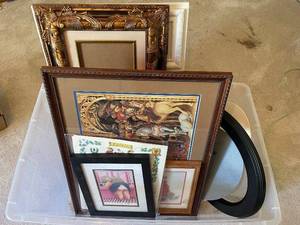 lot 322 image: Collection of Framed Artwork and Decorative Picture Frames