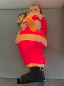 lot 332 image: Large Vintage Light Up Santa Christmas Decoration