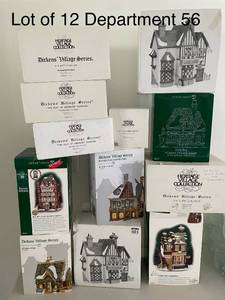 lot 354 image: Set of 12 Department 56 Dickens Village Series Collectible Figurines
