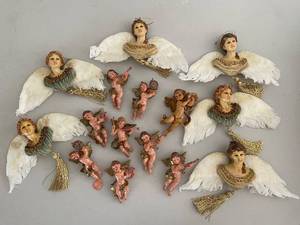 lot 707 image: Collection of Italian, etc Cherub and Angel Wall Decorations