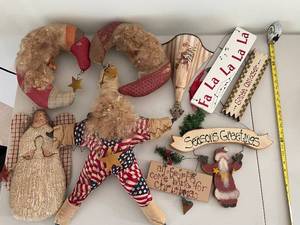 lot 711 image: Collection of Christmas Santa and Angel Decorations