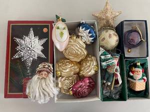 lot 718 image: Collection of Handcrafted Vintage Christmas Ornaments