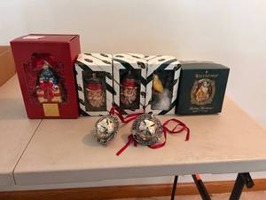 lot 759 image: Collection of Lenox and Waterford Christmas Ornaments and Decorations