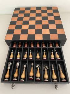 lot 813 image: Chess Set with Drawer - Made in Italy by Gepi