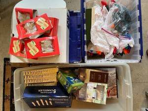 lot 857 image: TAKE WHAT YOU WANT Collection of Holiday String Lights and Replacement Bulbs  - Totes not included