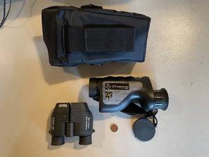 lot 860 image: Night Vision Monocular and Compact Binoculars Set with Case