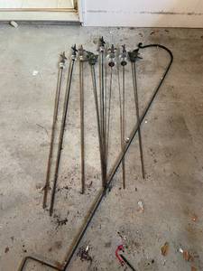 lot 905 image: Set of Unique Garden Stakes and Shepherds Hook