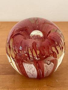 lot 207I image: Art Glass Paperweight with Intricate Design