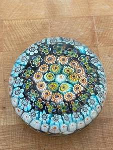 lot 268C image: Colorful Millefiori Glass Paperweight