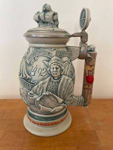 lot 342C image: Christopher Columbus New World Stein by Avon