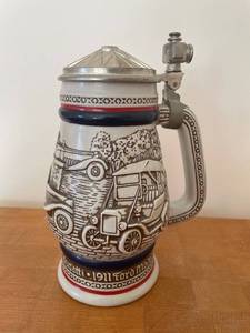 lot 343E image: Avon 1979 Collectible Stein with Early Car Designs
