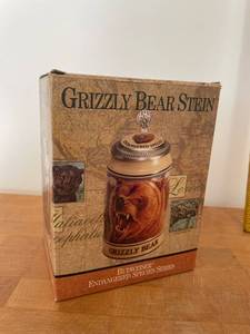 lot 343G image: Budweiser Grizzly Bear Stein Endangered Species Series
