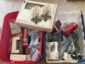 lot 363A image: Collection of Assorted Holiday Lights and Decorations - Totes not included