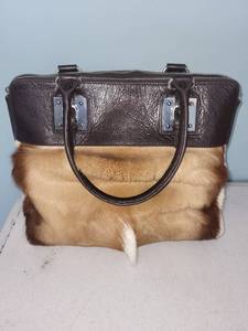 lot 417 image: Wilsons Leather Handbag with Fur Trim