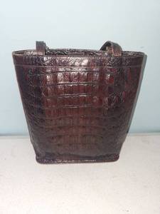lot 431 image: Vintage Pietro Satchel Bag in Embossed Crocodile Leather