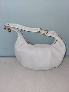 lot 438 image: White Leather Maxx New York Studded Handbag