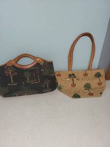 lot 452 image: Set of 2 Tommy Bahama Tapestry Handbags