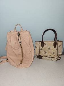lot 460 image: Set of 2 Designer Bags Aimee Kestenberg Backpack & Etienne Aigner Tote