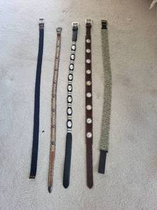 lot 486 image: Collection of 5 Mixed Western Belts with Decorative Buckles