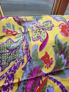 lot 521 image: Ralph Lauren Silk Scarf with Floral and Paisley Designs