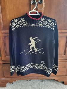 lot 532 image: Lot of 2 Ralph Lauren Sweaters, Hand Knit and Cotton in XL and 3X