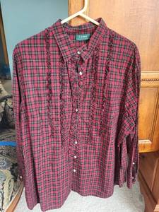 lot 544 image: Set of 4 Ralph Lauren Womens 3X Blouses in Various Patterns