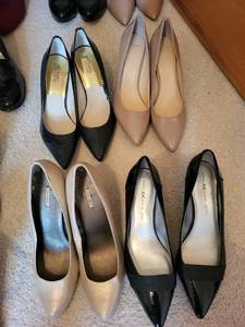 lot 636 image: Set of 4 size 11 Womens Designer Heels - Calvin Klein and Michael Kors